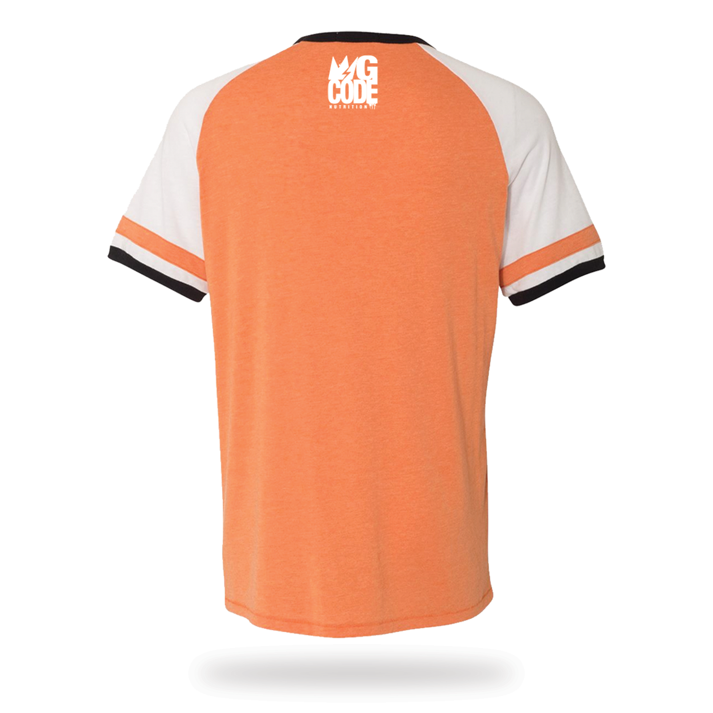 
                  
                    The GCode Athletics Varsity Shirt (Orange/Wht/Blk)
                  
                
