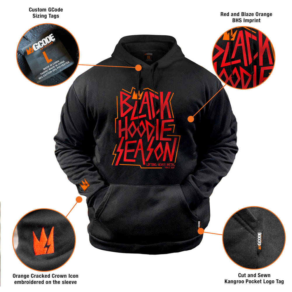 The Black Hoodie Season Hoodie – GCode Nutrition