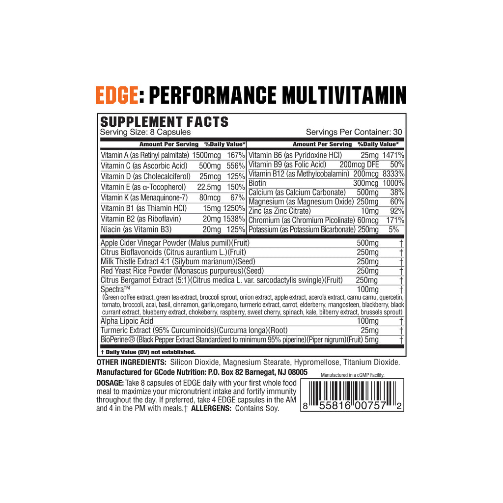EDGE: Performance Multivitamin (240 caps) (OUT OF STOCK)