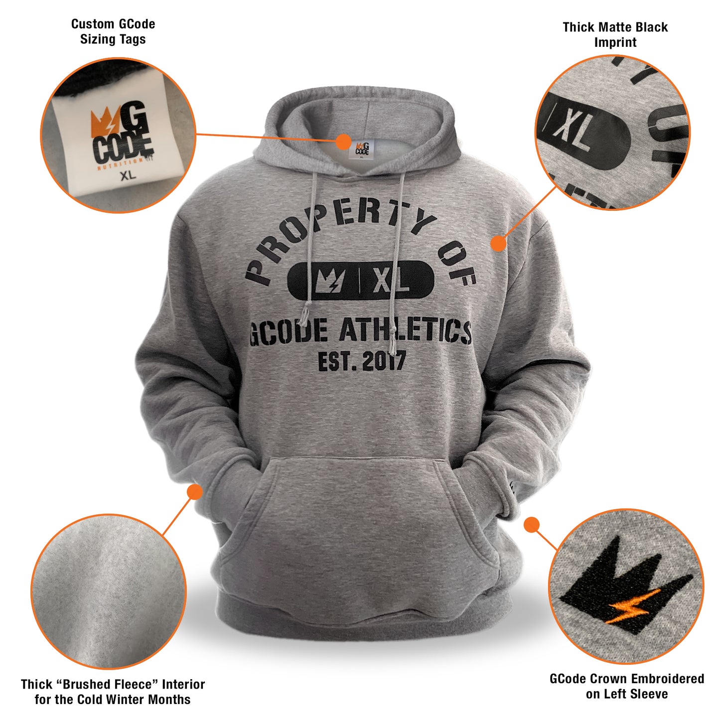 
                  
                    GCode Athletics Hoodie (Athletic Grey)
                  
                