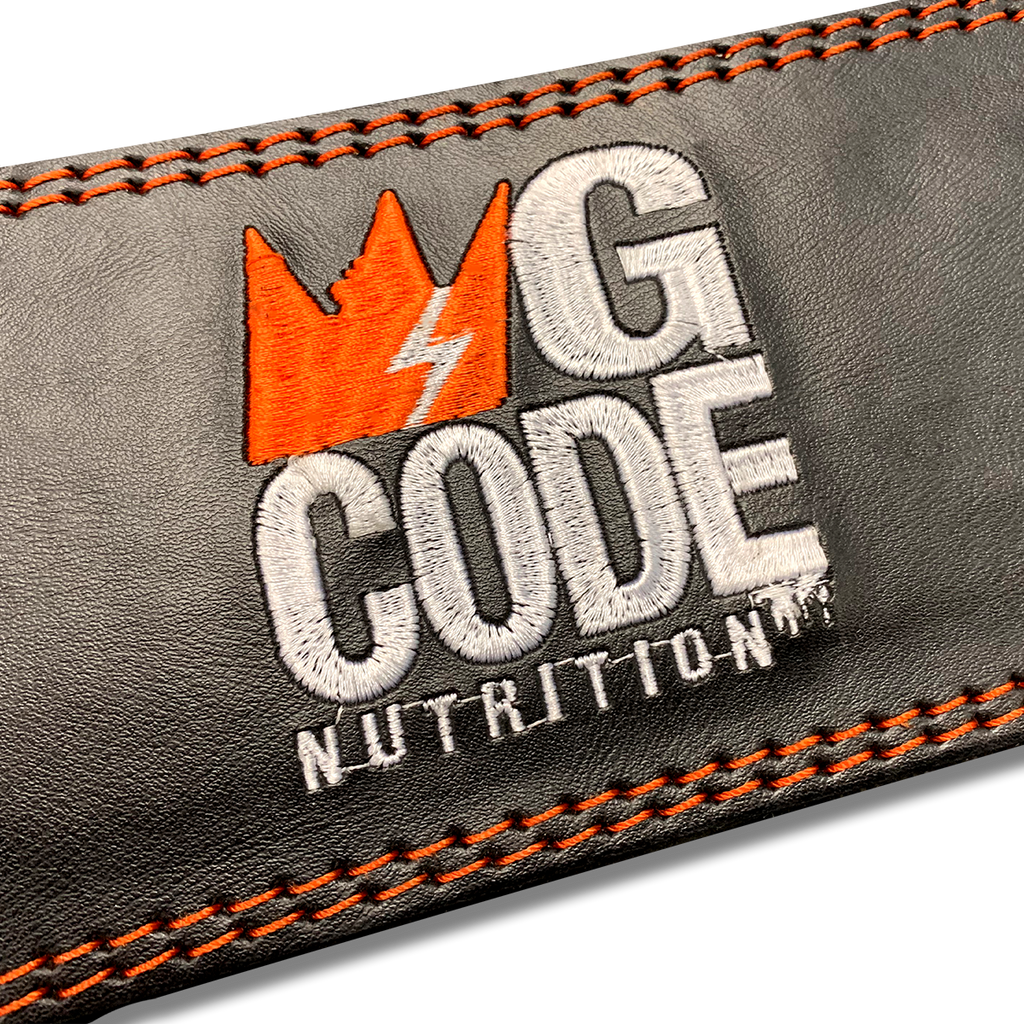 GCode Heavy Duty Lifting Belt (Black/Orange)
