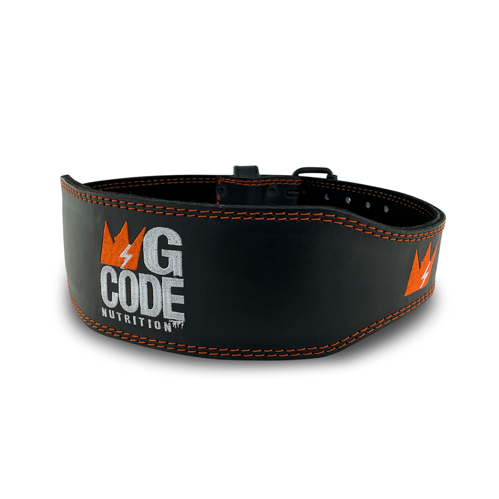 GCode Heavy Duty Lifting Belt (Black/Orange)